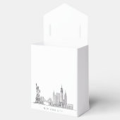 Minimalistische New York City Skyline Lijnkunst Bedankdoosjes (Geopend)