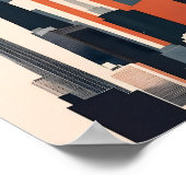 Minimalistische New Yorkse landschap platte vector Poster (Hoek)