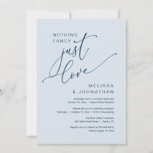 Minimalistische 'Niets fancy, gewoon liefde' huwel Kaart