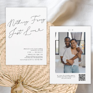 Minimalistische Niets Stoers Gewoon Liefde Foto QR Kaart