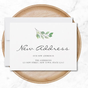 Minimalistische nieuwe adres bewegende aankondigin aankondiging