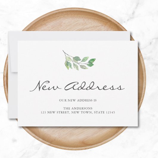 Minimalistische nieuwe adres bewegende aankondigin aankondiging