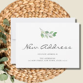 Minimalistische nieuwe adres bewegende aankondigin aankondiging