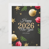 Minimalistische Nieuwjaarskaart 2026 | Feestdagen Kaart (Voorkant)