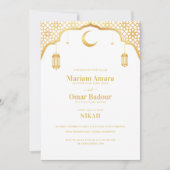 Minimalistische Nikah Wallimah Mosque Islamic Wedd Kaart (Voorkant)