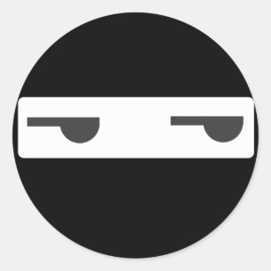 minimalistische ninja ronde sticker