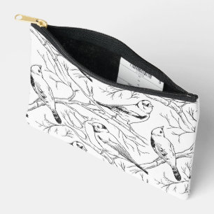 Minimalistische Noord-Amerikaanse Vogels Lijnkunst Etui
