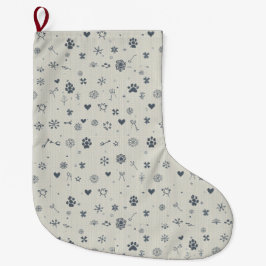 Minimalistische Noordse huisdierenkerstzak met poo Grote Kerstsok