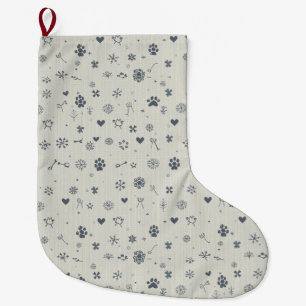 Minimalistische Noordse huisdierenkerstzak met poo Grote Kerstsok