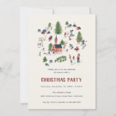 Minimalistische Noordse kerstfeest uitnodiging (Voorkant)