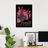 Minimalistische Noorwegen Zonsondergang Poster - B (Thuiskantoor)