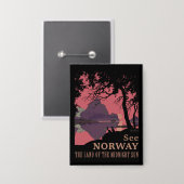 Minimalistische Noorwegen Zonsondergang Poster - B Button (Voorkant / Achterkant)