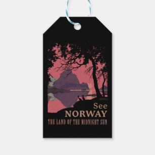 Minimalistische Noorwegen Zonsondergang Poster - B Cadeaulabel