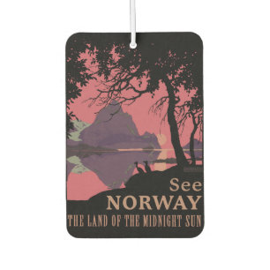 Minimalistische Noorwegen Zonsondergang Poster - B Luchtverfrisser