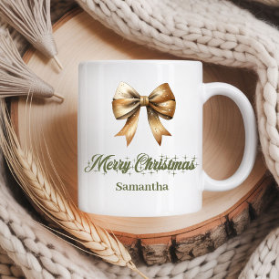 Minimalistische Nordic Kerstmok met Aangepaste Naa Koffiemok