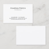 Minimalistische nostalgie Design Retro Plain Trend Visitekaartje (Voorkant / Achterkant)
