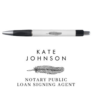 Minimalistische Notaris Handtekening Agent Feather Pen