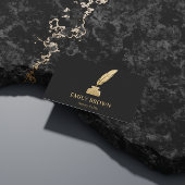 Minimalistische notaris lening ondertekenaar zwart visitekaartje