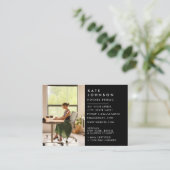 Minimalistische notaris ondertekenaar Foto Profess Visitekaartje (Staand voorkant)