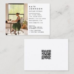 Minimalistische notaris ondertekenaar Foto Profess Visitekaartje