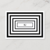 Minimalistische notaris ondertekenaar zwart wit Lo Visitekaartje (Voorkant)