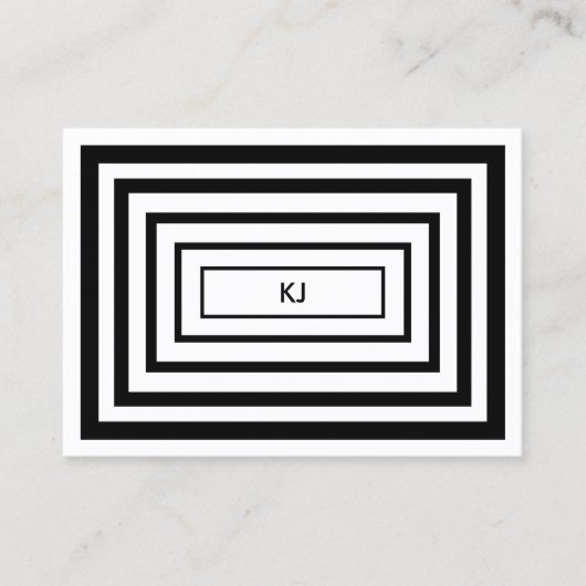 Minimalistische notaris ondertekenaar zwart wit Lo Visitekaartje (Voorkant)