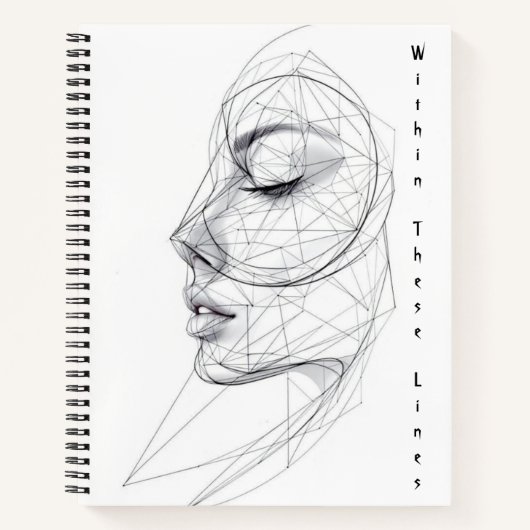 Minimalistische Notebook met Continue Lijnkunst Notitieboek (Voorkant)