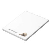 Minimalistische notitieblok hond pug, bewerkbaar,  (Linkerzijde)