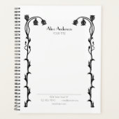 minimalistische Nouveau Bloemen Persoonlijk Planner (Voorkant)