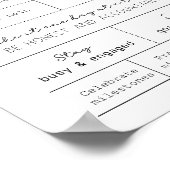 Minimalistische nuchtere zwart-witregels poster (Hoek)