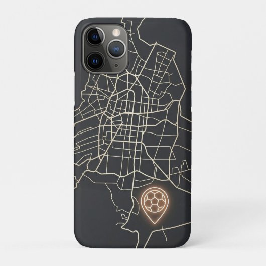 Minimalistische NYC-voetbalkaartspeldlijn Kunst Case-Mate iPhone Case (Achterkant)