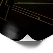 minimalistische oase met gouden licht perfect poster (Hoek)