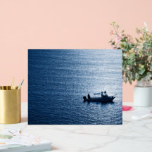 Minimalistische Ocean Wandkunst Visser Blauw