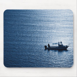 Minimalistische Ocean Wandkunst Visser Blauw Muismat