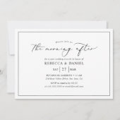 Minimalistische ochtend na bruiloft brunch kaart (Voorkant)