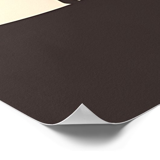 Minimalistische Oerwoud Giraffe Art Poster (Hoek)