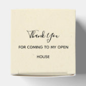 Minimalistische Off White Vastgoed Bedankdoosjes (Bovenkant)