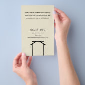 Minimalistische Off White Vastgoed Flyer (Hand)