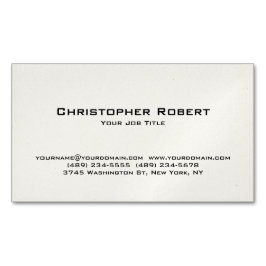 Minimalistische Off White Vastgoed Magnetisch Visitekaartje