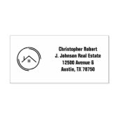 Minimalistische Off White Vastgoed Rubberstempel (Afrduk)