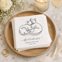 Minimalistische Officiële Getuigen Honden Trouwjur