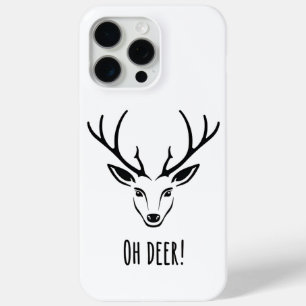 Minimalistische Oh Deer Reindeer iPhone 15 Pro Max Hoesje