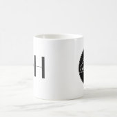 Minimalistische OH-typografie mok | Modern OMAÏA H (Center)