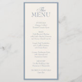 Minimalistische Old Money Trouwmenu Bedankkaart Programmakaart (Achterkant)