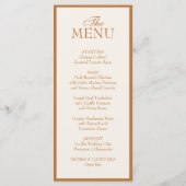 Minimalistische Old Money Trouwmenu Bedankkaart Programmakaart (Achterkant)