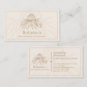 Minimalistische olieflozer voor ivoor visitekaartje (Voorkant / Achterkant)