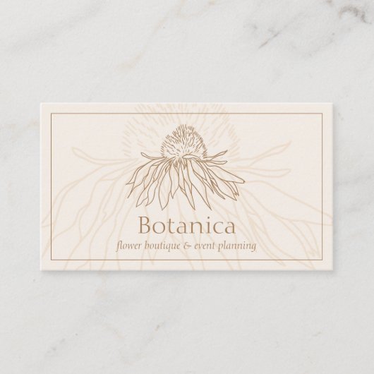 Minimalistische olieflozer voor ivoor visitekaartje (Voorkant)