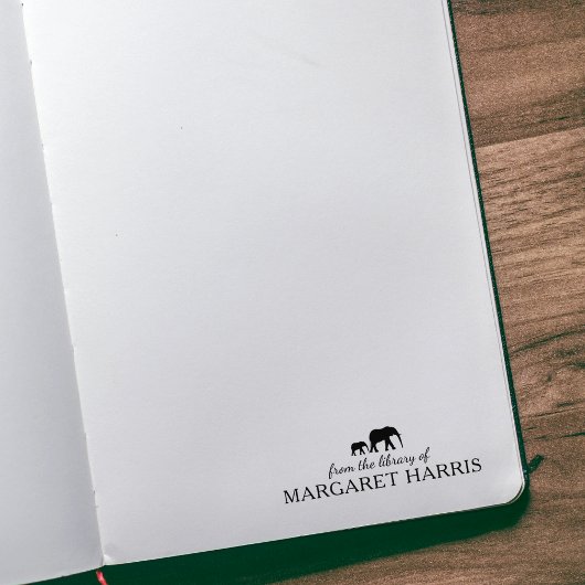 Minimalistische olifant uit de bibliotheek van het rubberstempel