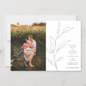 Minimalistische olijfbladgroen sparen de datum magnetische uitnodiging (Voorkant)