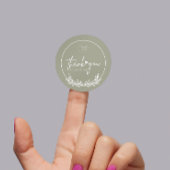 Minimalistische Olijfgroen Business Bedankt Custom Ronde Sticker